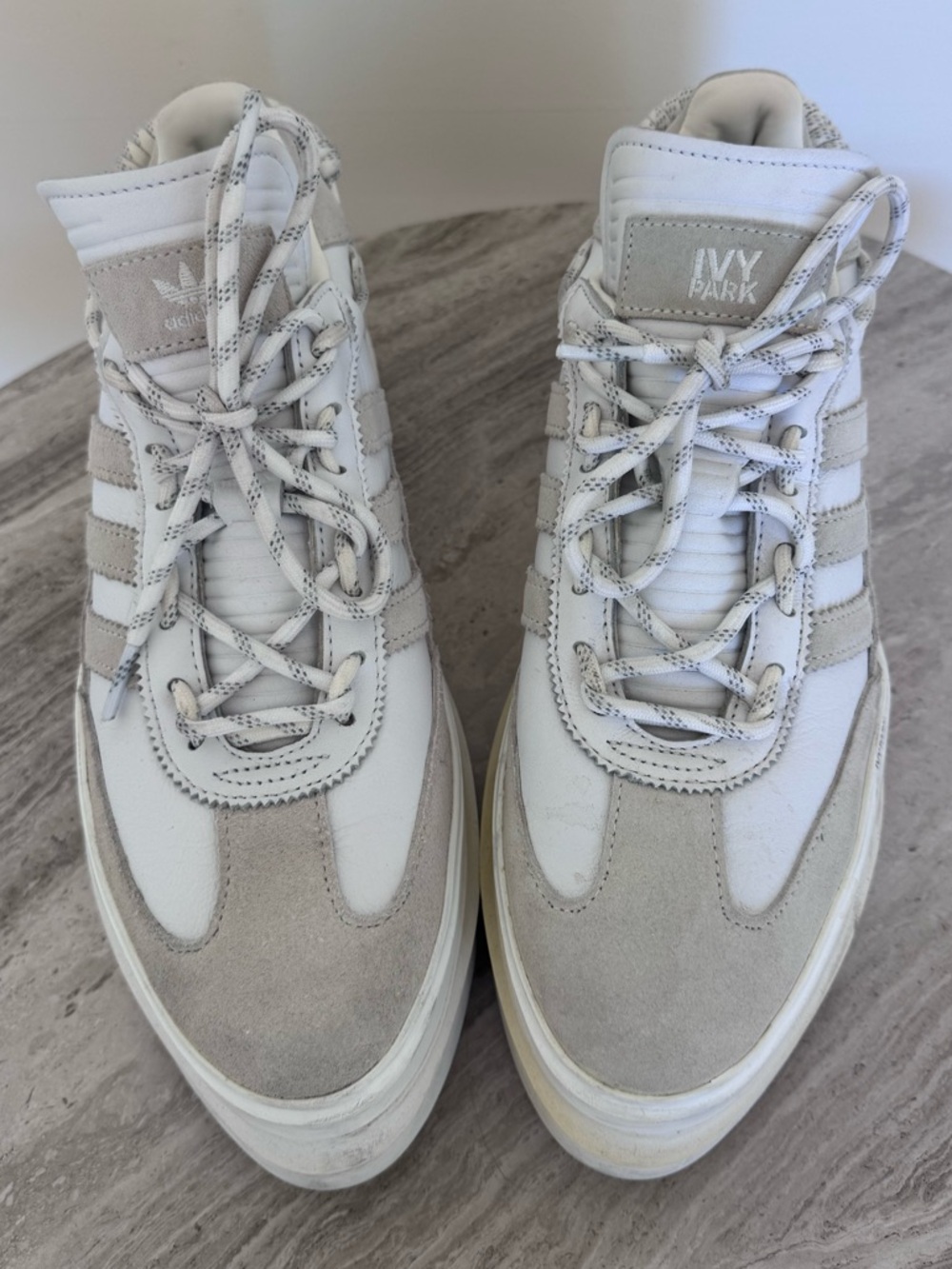 IVY PARK Cream and Light Gray High-Top Sneakers